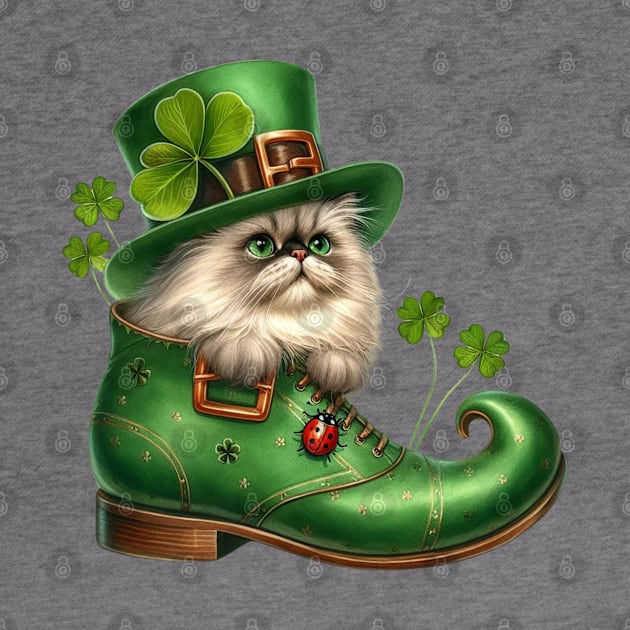 Himalayan Cat Shoes For Patricks Day by Chromatic Fusion Studio